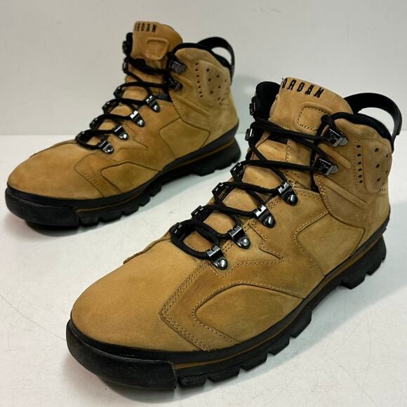 VTG GOOD Nike Air Jordan AJB 6 'Wheat' Nubuck 303897 701 2002 Tinker Hatfield 11 - Picture 5 of 14